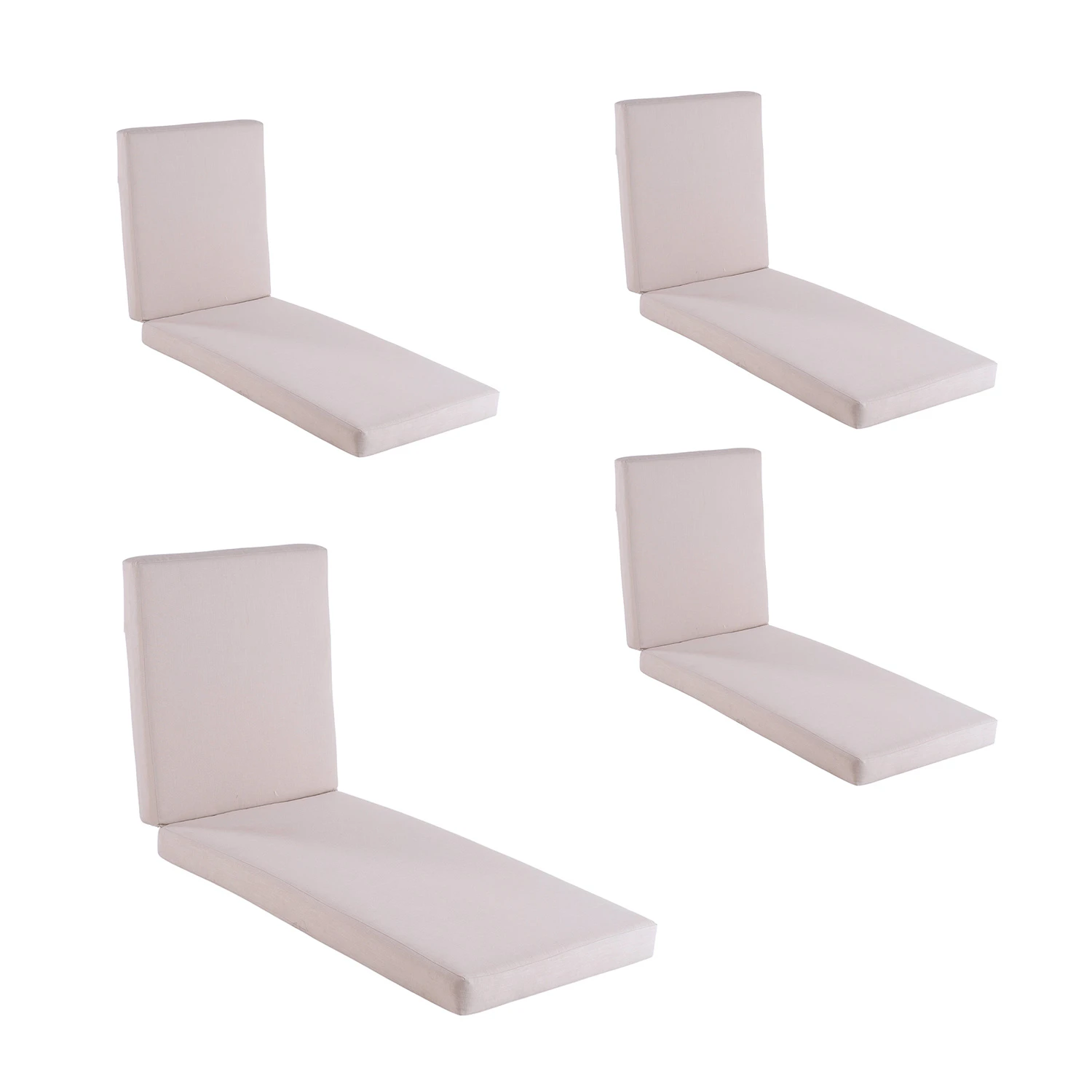 Pack 4 cojines para tumbona de exterior estándar Olefin color crudo, Tamaño cm, No pierde color, de jardín,almohadas exterior,cojines para sillas y sillones|Cojín| - AliExpress