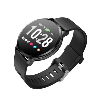 

Temperature Measurement Bracelet Porous Silicone Strap Connect Phone Monitor Sports Record Rate Blood Pressure Touch Screen