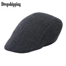 Мягкие флоковые зимние ботинки в стиле ретро старый Мужские Зимние береты Для женщин с рисунком «гусиные лапки» ретро-шляпы повседневные босоножки, украшенные дышащие зимние тепло и комфорт при ношении берет# ZD