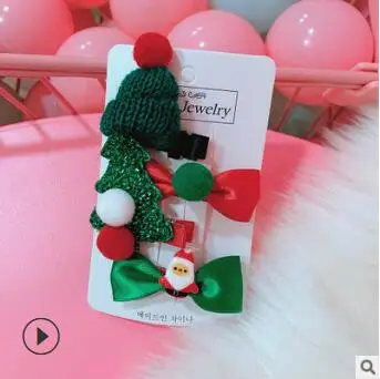 8 60 компл./лот DIY простой мульти сплава Рождественские волосы утка зажимы взрыва Санта Клаус заколки для волос Инструменты для укладки волос аксессуары HA1594 - Цвет: 8