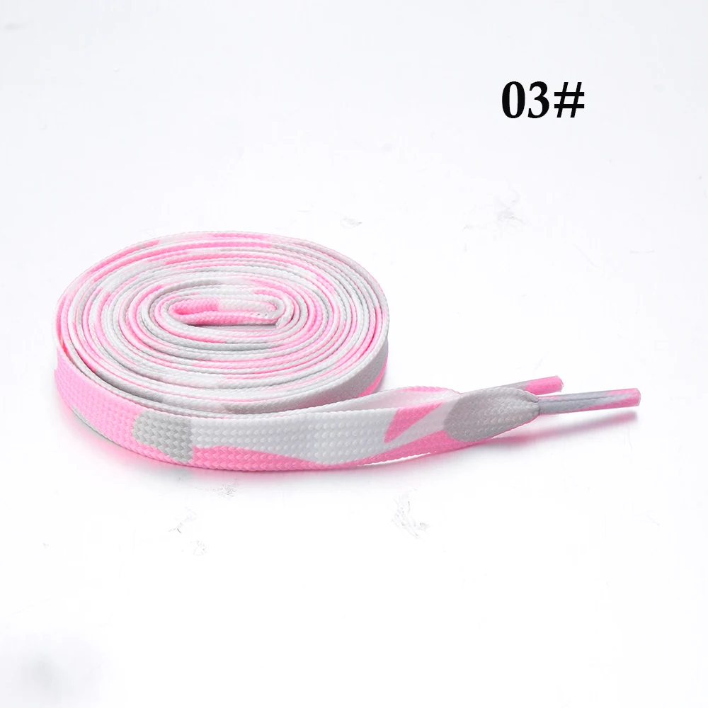3 Colorful Shoelace Fashion Pattern Flat Long shoestring Flat Shoe Canvas Shoestring Multi Color Printed Shoelace Shoes Accessorie - Цвет: 3