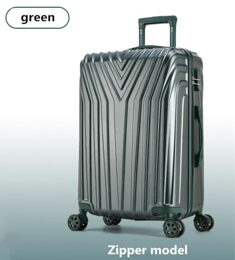 green 2" 22" 24'2" 29 дюймов Чехол для костюма, универсальное колесо для переноски, ABS+ PC багаж, молния и алюминиевая рама чехол для путешествий, тележка для поездок - Цвет: green