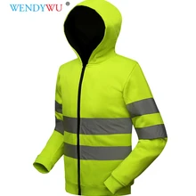 Высокая видимость зимний защитный жилет с шапками и молнией