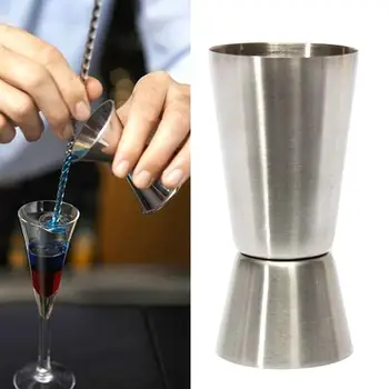 

15/30ml Stainless Steel Cocktail Shaker Measure Cup Spirit Kitchen Drink Jigger Gadgets Tools Measure Shot Bar Dual A7N8