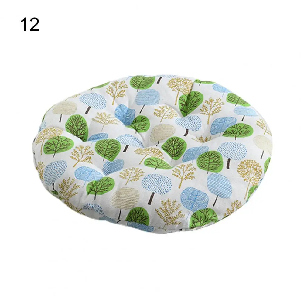 Nordic Style Printing Chair Cushion Cushion Round Cotton Flax Strong Flexibility Chair Cushion Pad Non-Slip Sofa Pillow 