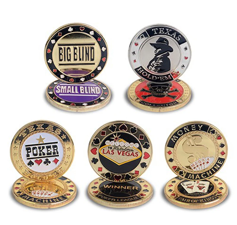 Poker Card Guard Protector Metal Token Coin с пластиковым покрытием Texas Chip Set Hot Quality LAS VEGAS Button