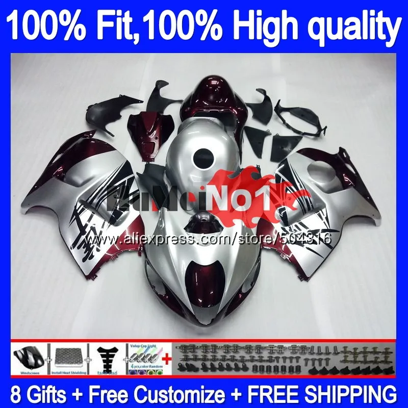 Инъекции для SUZUKI Hayabusa GSXR 1300 2008 2009 10 11 12 красный серебристый 29MC. 171 GSXR-1300 GSXR1300 08 09 2010 2011 2012 обтекатель - Цвет: No. 1