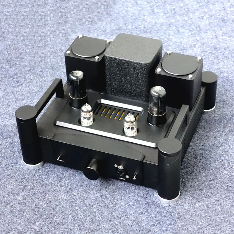 Black Deluxe E400 буферный HiFi ламповый предусилитель усилитель стерео-усилитель наушников с выходным трансформатором - Цвет: Black Deluxe