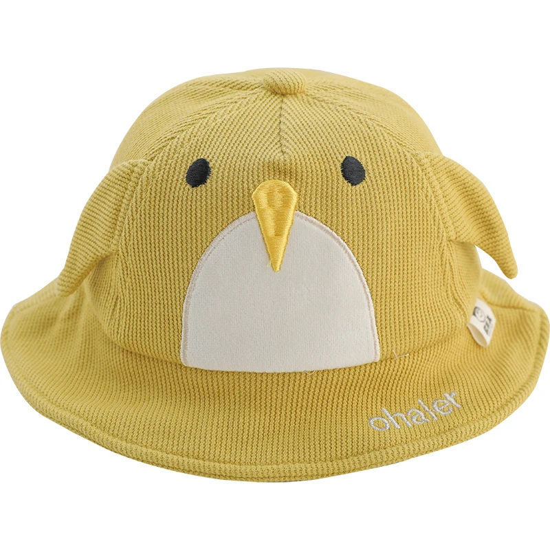 Cute Bird Baby Hat Boy Girl Sun Cap for Infant Toddler Animal Cartoon Cotton Bucket Basin Hats Spring Autumn Fashion 6-24M | Детская