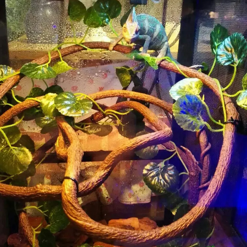 Title 1, 2 pcs Reptile Artificial Vine Plants Leaves Amp...