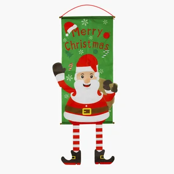 

Christmas Banner Merry Christmas Decor For Home Garland Christmas Ornaments Santa Claus Snowman Elk Small Tree Garland