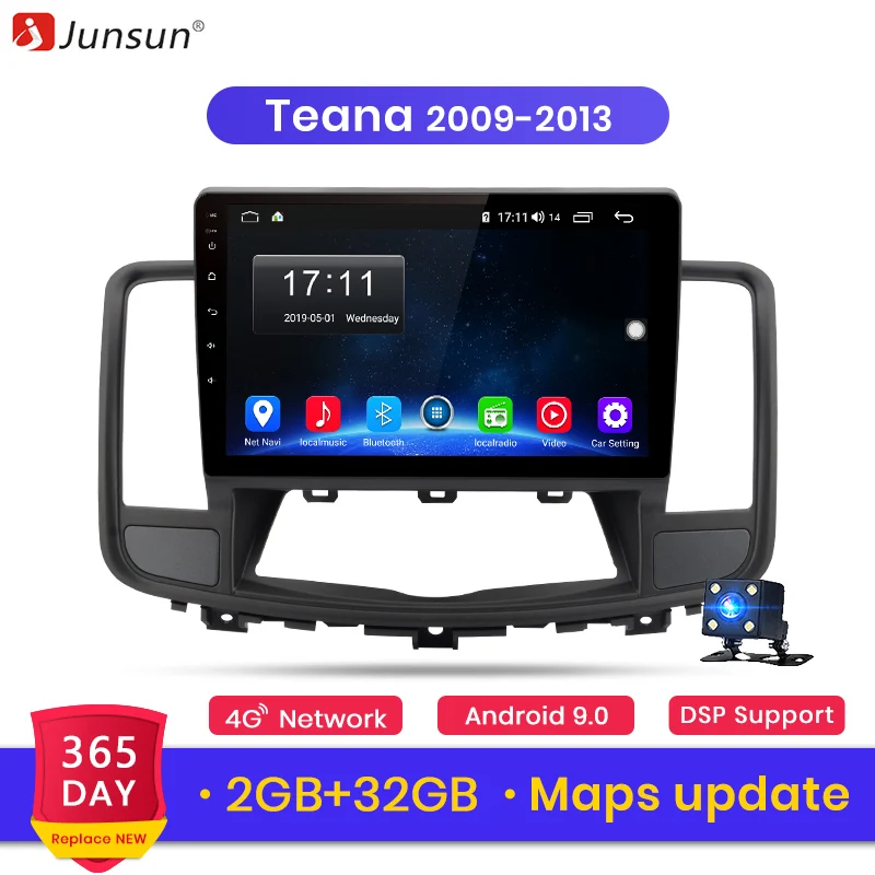 

Junsun V1 Android 9.0 2G+32G DSP Car Radio Multimedia Video Player For Nissan Teana j32 2009-2013 Navigation GPS 2din autoradio