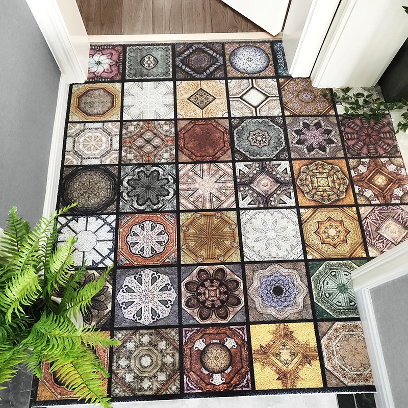 

Modern Black And White Brick GrainCarpet Area Rug Bedroom Livingroom Kitchen Baths Mat Door Mat Anti-Slip Home Carpet R3436