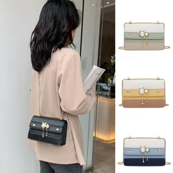

Crossbody Bags For Women Bolsos Mujer De Marca Famosa 2019 New Shoulder Bag Small Square Bag Hit Color Fashion Messenger Bag