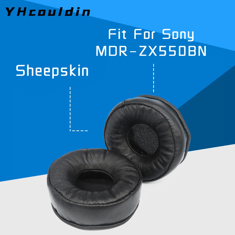 

Sheepskin Earpads for Sony MDR ZX550BN Headphone Accessaries Replacemnt Ear Cushions Pads Genuine Real Leather Memory Foam