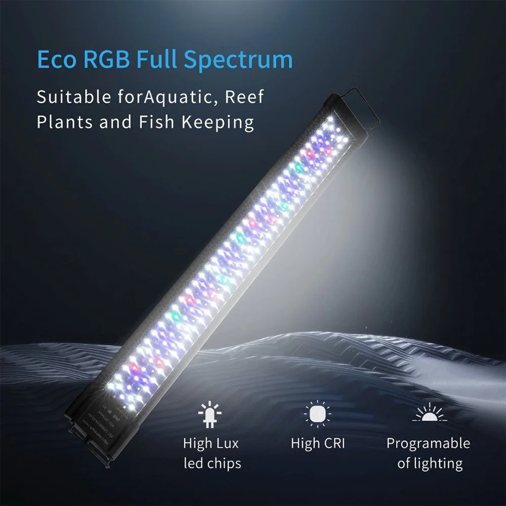 

LCD Aquarium Light Marine Bluetooth Controller Fish Tank Led Lighting Fixture For Aquarium Led Light Submersible Fish Tank Light