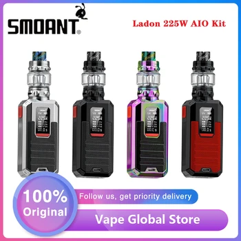 

Smoant Ladon Kit 225W TC Box Mod 0.96inch OLED Screen Temperature Control wi/ 6ML 0.6/0.5ohm Sub-ohm Tank Vape Kit VS Gen/ Vinci