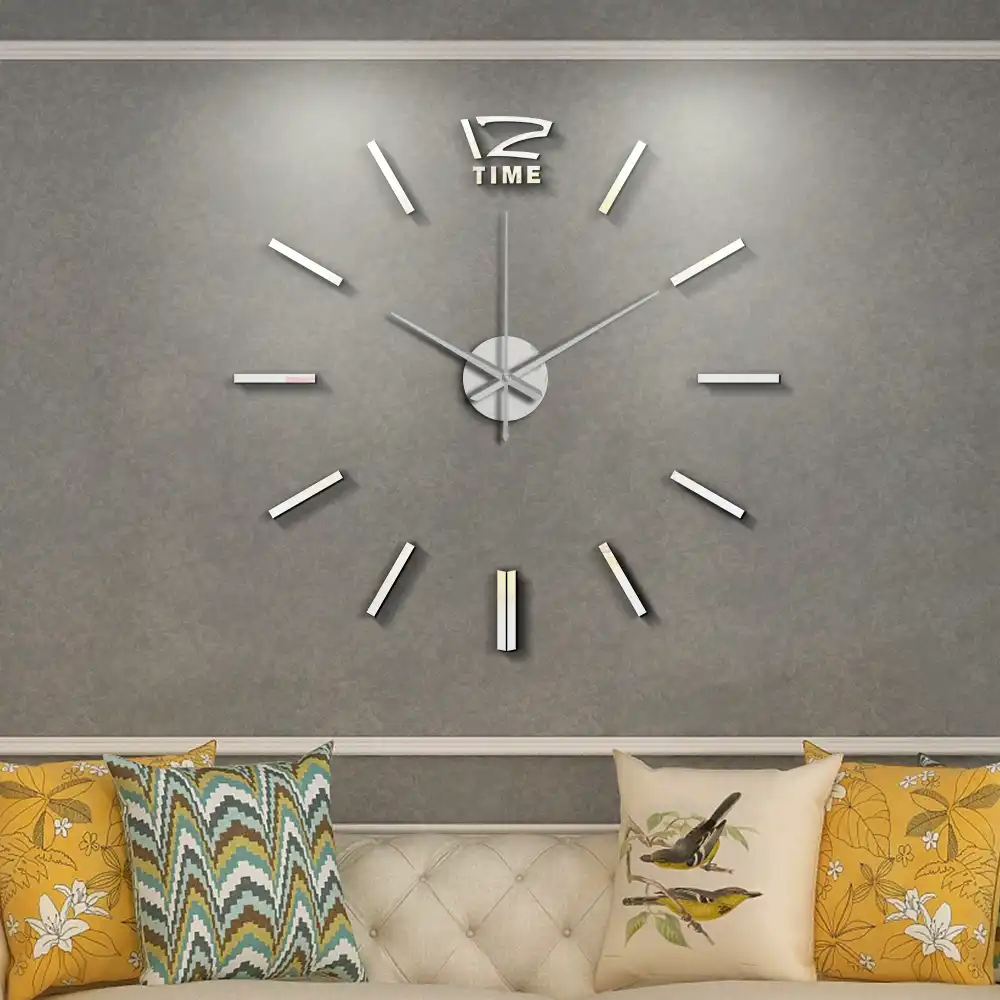 Reloj De Pared 3d De 50cm Diseno Moderno Diy Pegatinas De