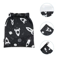 Cute Design Waterproof Washable PUL Storage Large Capacity Cloth Diaper Bag 27*39cm with Socket Pod For Gym Swim Travel Pet 2