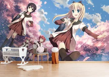 

[Self-Adhesive] 3D Yuruyuri 625 Japan Anime Wall Paper mural Wall Print Decal Wall Murals Belly