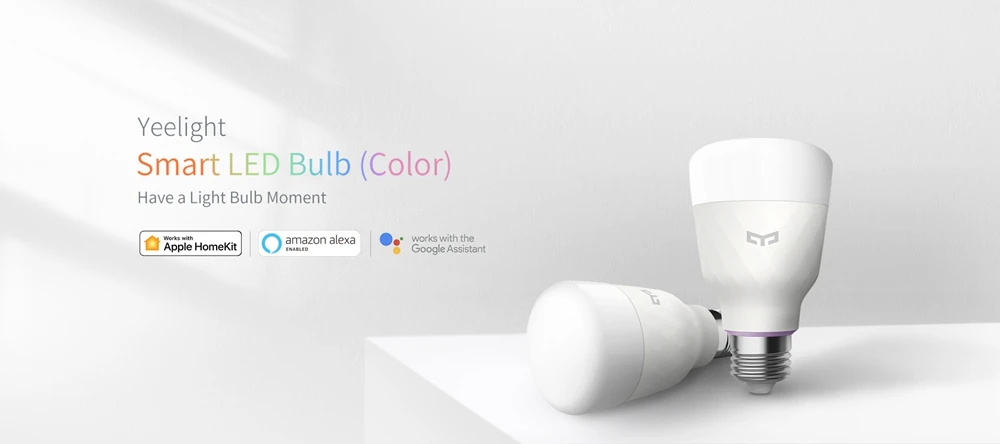 Yeelight 1S YLDP13YL E26 E27 8,5 Вт RBGW умный светодиодный светильник работает с Mijia Homekit AC100-240V для настольного напольного стола