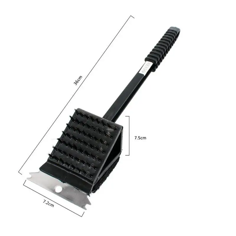 3-in-1 Angle Wire Barbecue Brush Outdoor Picnic Barbecue Brush Handle Kitchen Kit