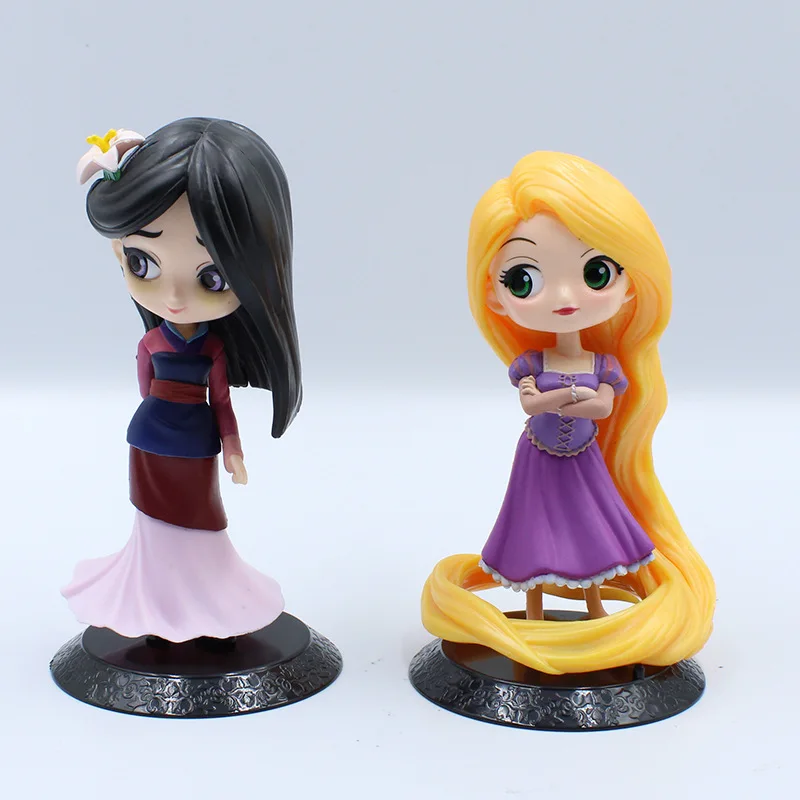 

13cm Q Posket Figures Toy Chinese ancient female hero Hua Mulan Model Dolls Gift for Children 4FUN