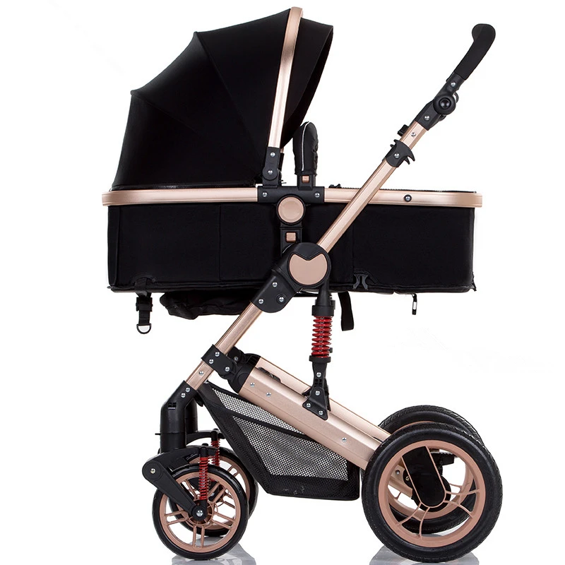 

Lightweight Luxury Baby Stroller 3 in 1 Portable High Landscape Reversible Stroller Hot Mom Pink Stroller Pushchair Travel Pram