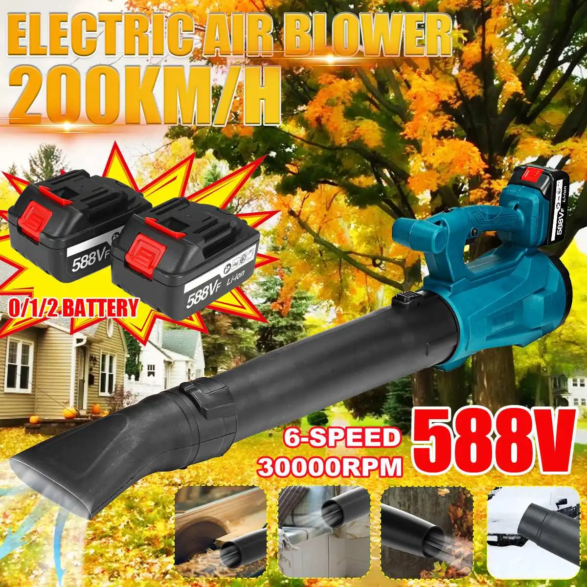 3000w-588v-cordless-electric-air-blower-blowing-suction-leaf-dust