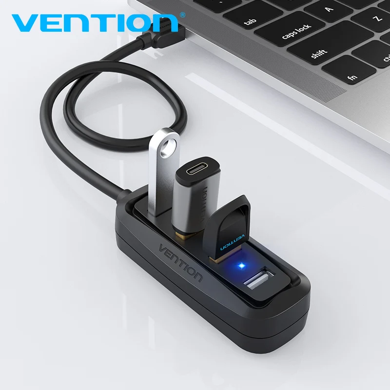 Vention usb хаб USB 2 0 концентратор 4 порта разветвитель со светодиодным адаптером для