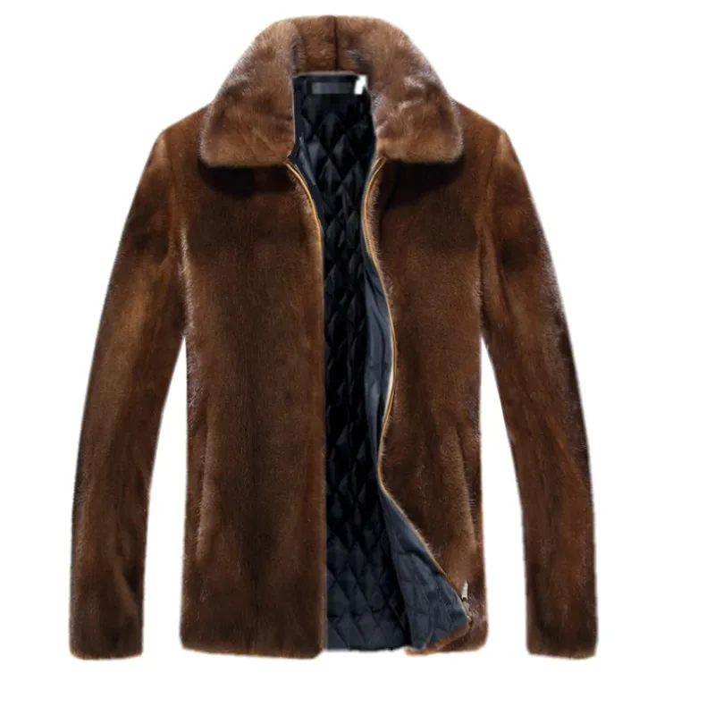 Меховое пальто, мужские кожаные куртки, 4xl, мужская одежда из искусственной норки, пальто в целом из искусственного меха, замшевая куртка с отворотом, молодежное пальто большого размера