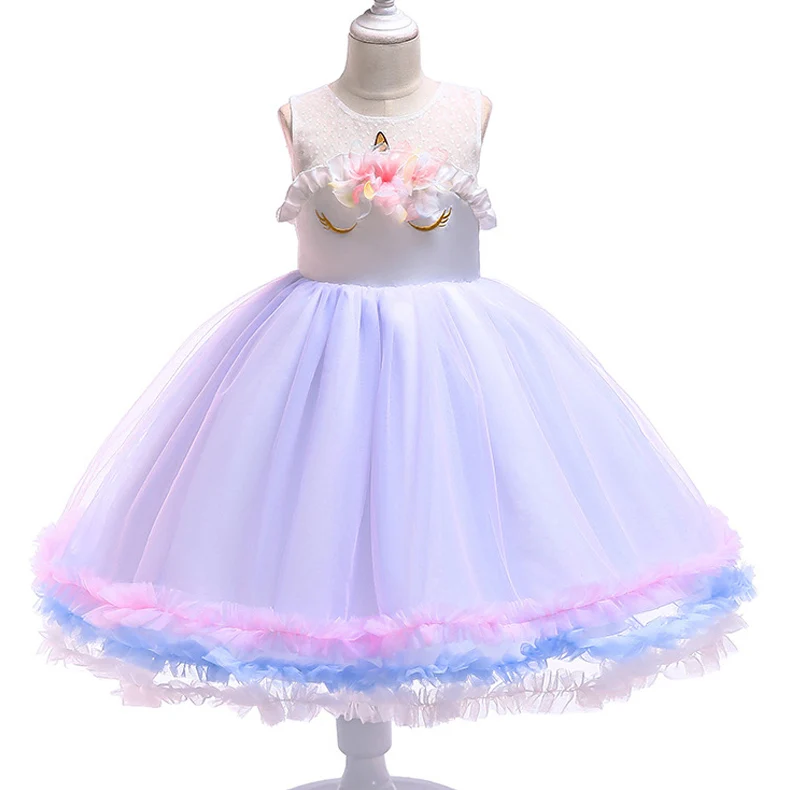 Dress 05 Для девочек 'dresses Детские Рождественские, карнавальные костюмы, год Детские платья принцессы, платье на свадьбу, платья с единорогами - Цвет: Dress 05