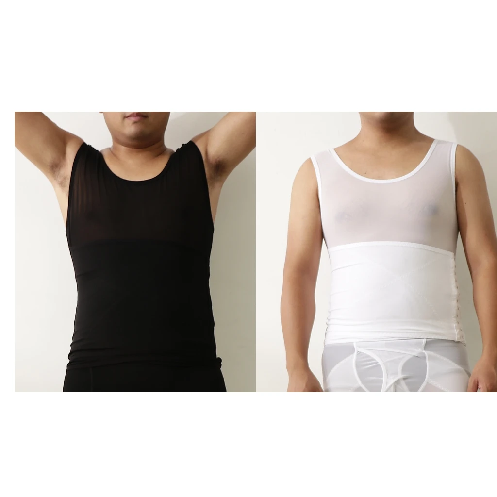 

Elastic Compression Corset Shirt Vest Body Shaper Underwear for Men