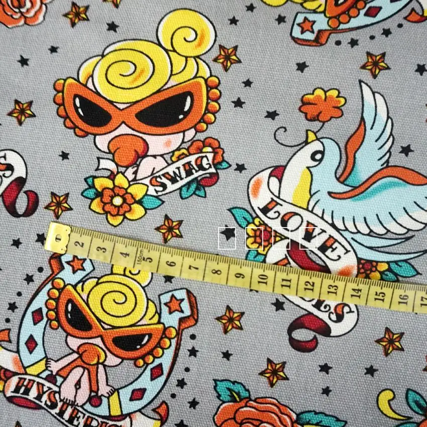 

Super Baby Hysteric Handmade Patchwork Cotton Canvas Fabric Sewing Bag Pillow Diy Tablecloth Curtain Sofa 91cm*145cm