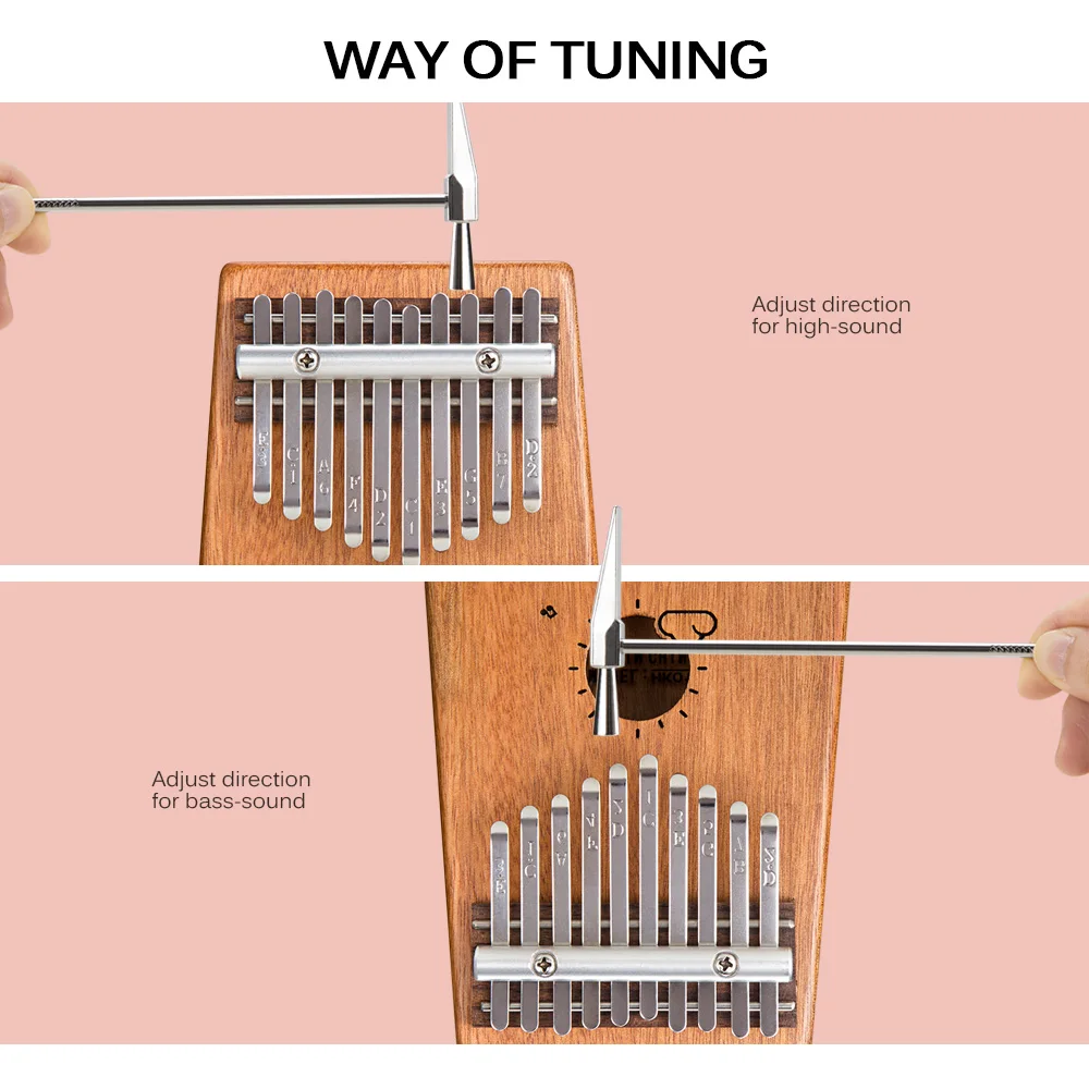 17 клавиш тон Деревянный калимба большой палец пианино портативный палец музыкальный инструмент с обучения книга тон молоток идеальный подарок для детей