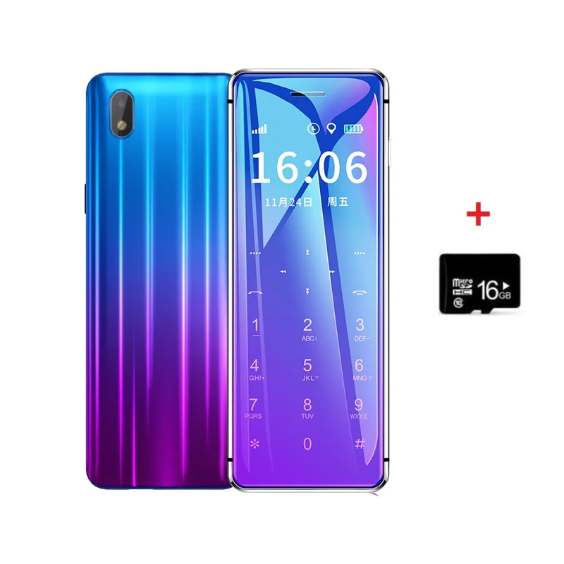 Ulcool V99 мини ультратонкая карта сотовый телефон две sim-карты MP3 Bluetooth Dialer анти-потеря металлический корпус мобильный телефон - Цвет: dazzle add 16g