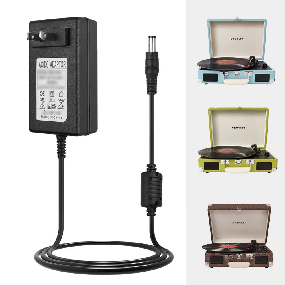 

9 В Адаптер Питания США Plug Зарядное Устройство для Crosley Cruiser Портативный Проигрыватель Проигрыватель Серии CR8005A CR8005C CR89 CR89-BT