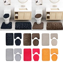 3 шт нескользящий коврик для ванной комнаты Набор коврик для ванной КОНТУР КОВЕР крышка на унитаз крышка для дома ванная комната отель