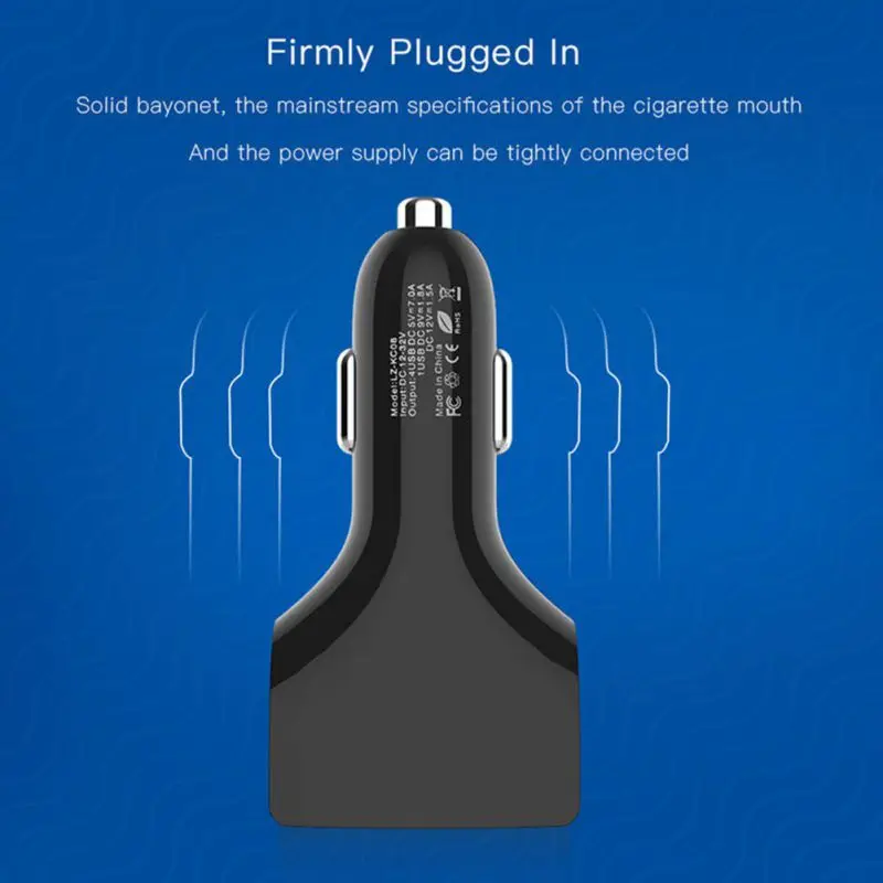 4 порта USB Автомобильное зарядное устройство Быстрая зарядка 3,0 Автомобильное зарядное устройство для устройств Apple Android