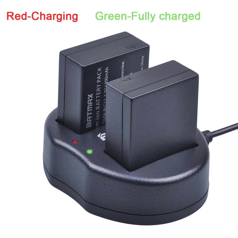 2 шт. 1400 мА/ч, DMW-BLC12 DMW-BLC12E BLC12 Батарея и Dual USB Зарядное устройство для цифрового фотоаппарата Panasonic DMC GH2 G5 G6 V-LUX4 DMC-GH2 FZ1000 FZ200