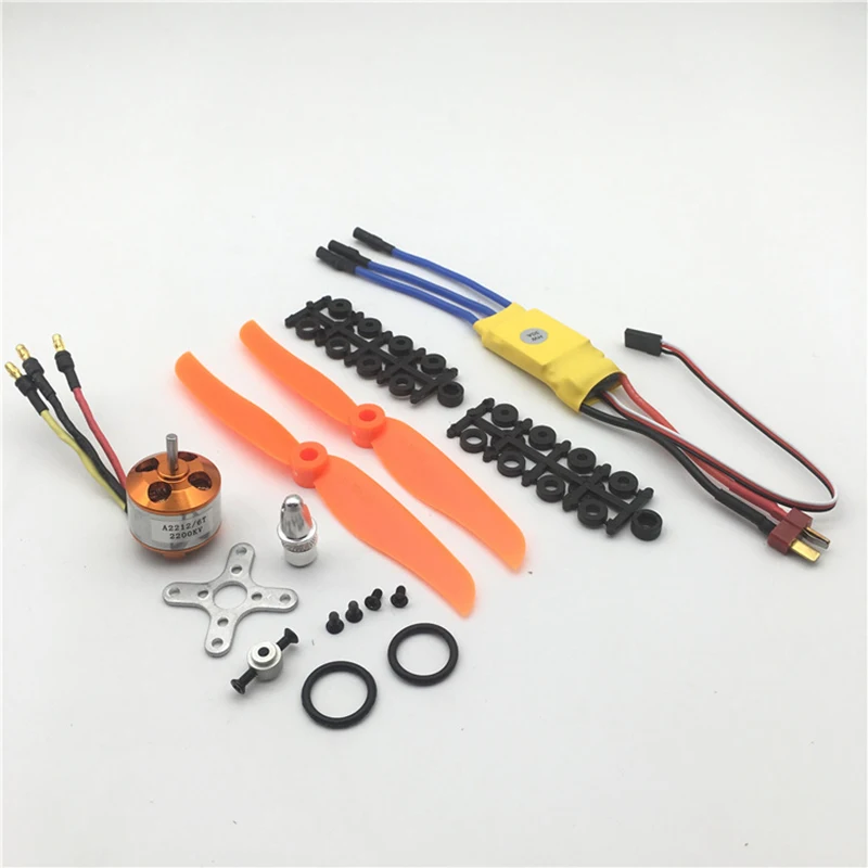 As picture A2212-2200kv Xxd30A ESC самолета Модель самолета пуш-ап, длина от талии до пуш-ап 6-дюймовый весло набор - Цвет: As picture