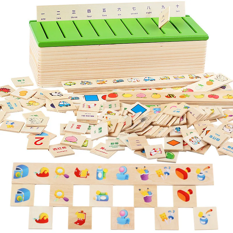 

Children Early Education Knowledge Box Classification Box Montessori Teaching Aids CHILDREN'S ENLIGHTEN Animal & Vegetable Cogni