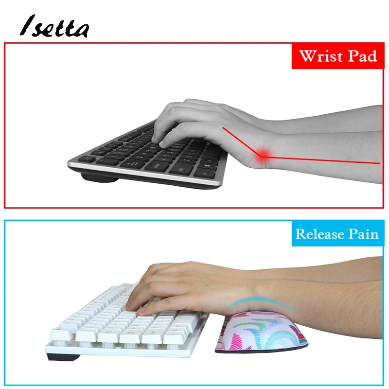 Computer Durable & Comfortable & Lightweight for Easy Typing & Pain Relief-Ergonomic Support FF1 Non Slip Memory Foam Mouse Pad Wrist & Keyboard Support Wrist Rest for Office Laptop & Mac 