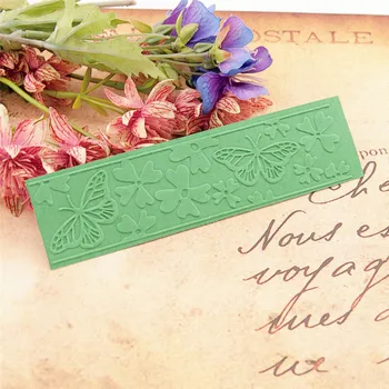 

15x4cm leaves butterfly Embossing folders Plastic For Scrapbooking DIY Template Fondant Cake Photo Album Card Making
