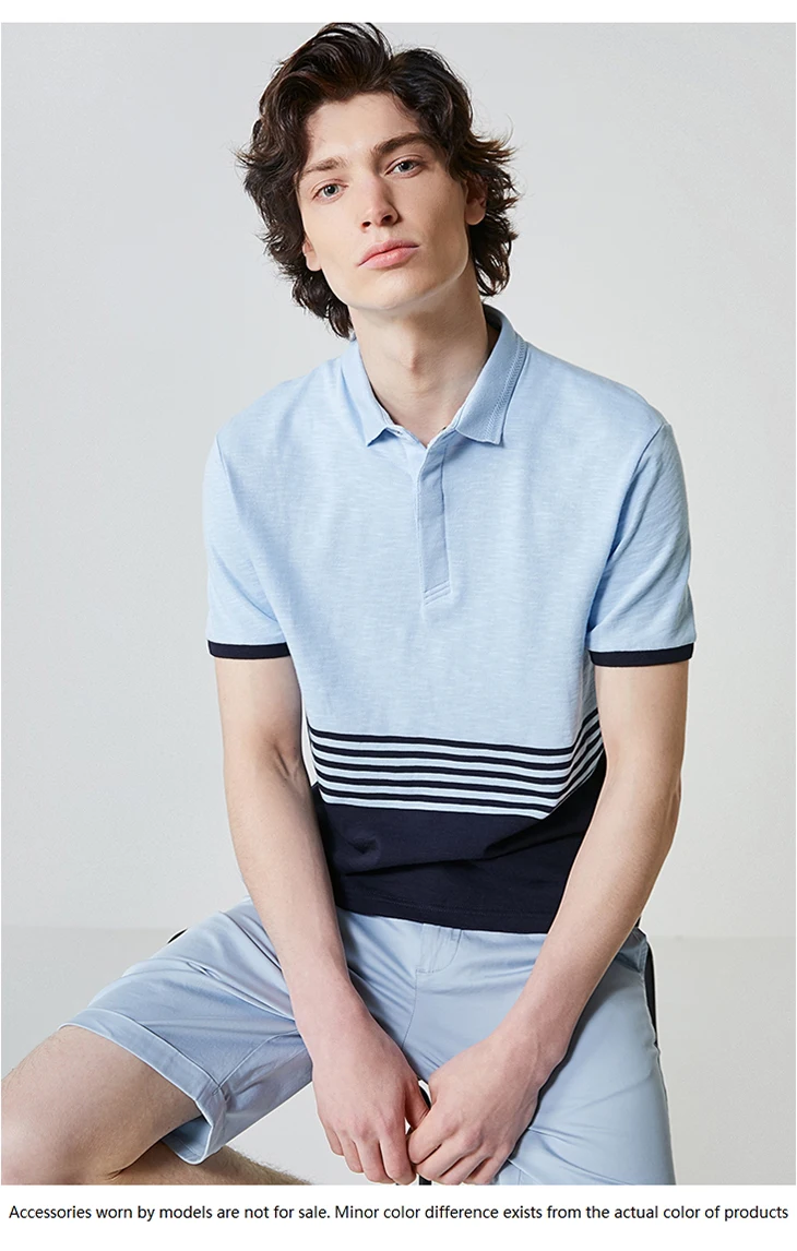 Избранные хлопковые обычной посадки с коротким рукавом отложной воротник Poloshirt S | 419206558