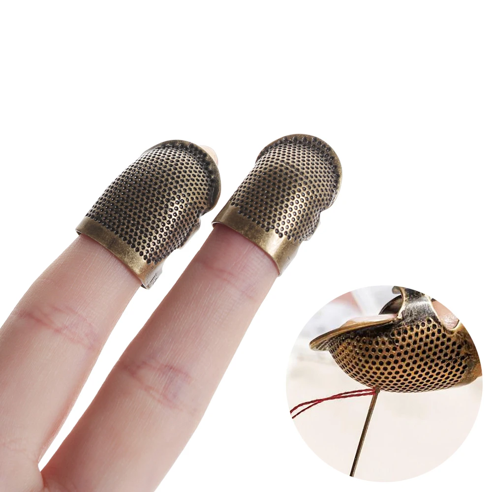 

1/10Pcs Vintage Gold Finger Protector Needle Thimble Antique Ring Handworking Metal Stitching Craft Tools Sewing Accessories
