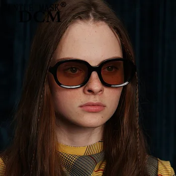 

DCM Fashion Sunglasses Women Plastic Oval Frame Eyeglasses Women Black Sun Glasses Female Eyewear De Sol Mujer