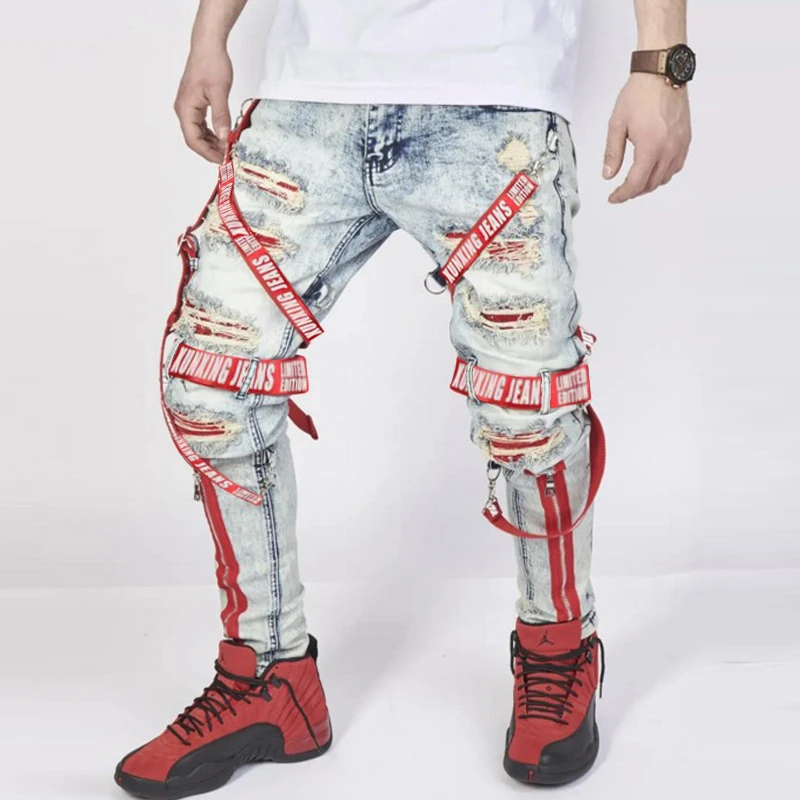 Jeans para hombres pantalones de verano pantalones ajustados para hombres 2021 pantalones de moda sueltos de otoño pantalones rectos pantalones vaqueros de agujero roto motocicleta ropa para hombres|Pantalones vaqueros| - AliExpress