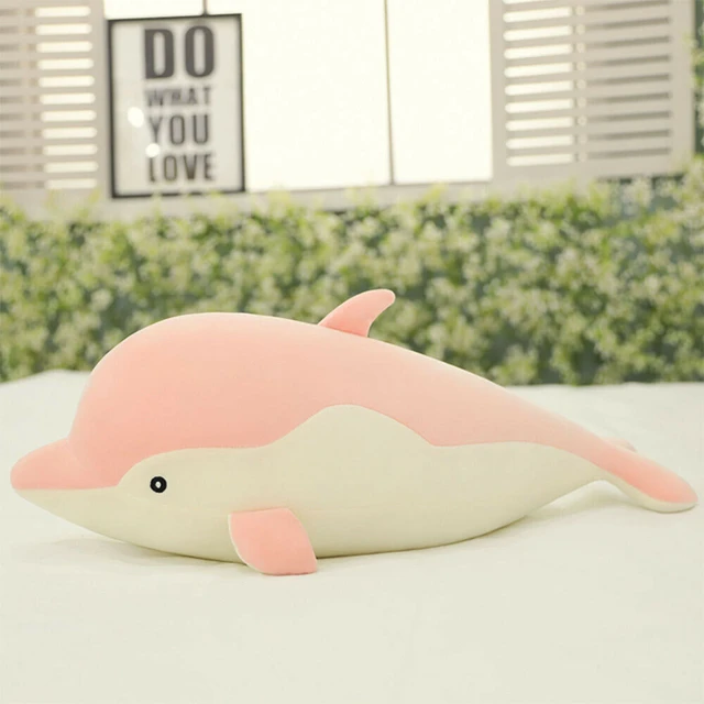 90 Cm Giant Dolphin Stuffed Animal Plush Doll Kawaii Plush Soft Doll Sleeping Pillow Baby Companion Children Toy Gift