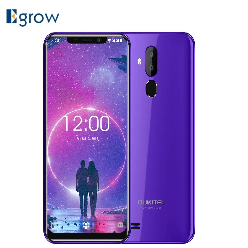 Oukitel C12 2GB 16GB Face ID Smartphone Android 8.1 MTK6580 Quad Core 6.18"19:9 8MP 5MP 3300mAh OTA Fingerprint Cell Phone